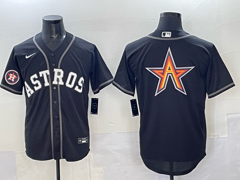 Men Houston Astros blank black 2025 Nike MLB Jersey 0022->houston astros->MLB Jersey